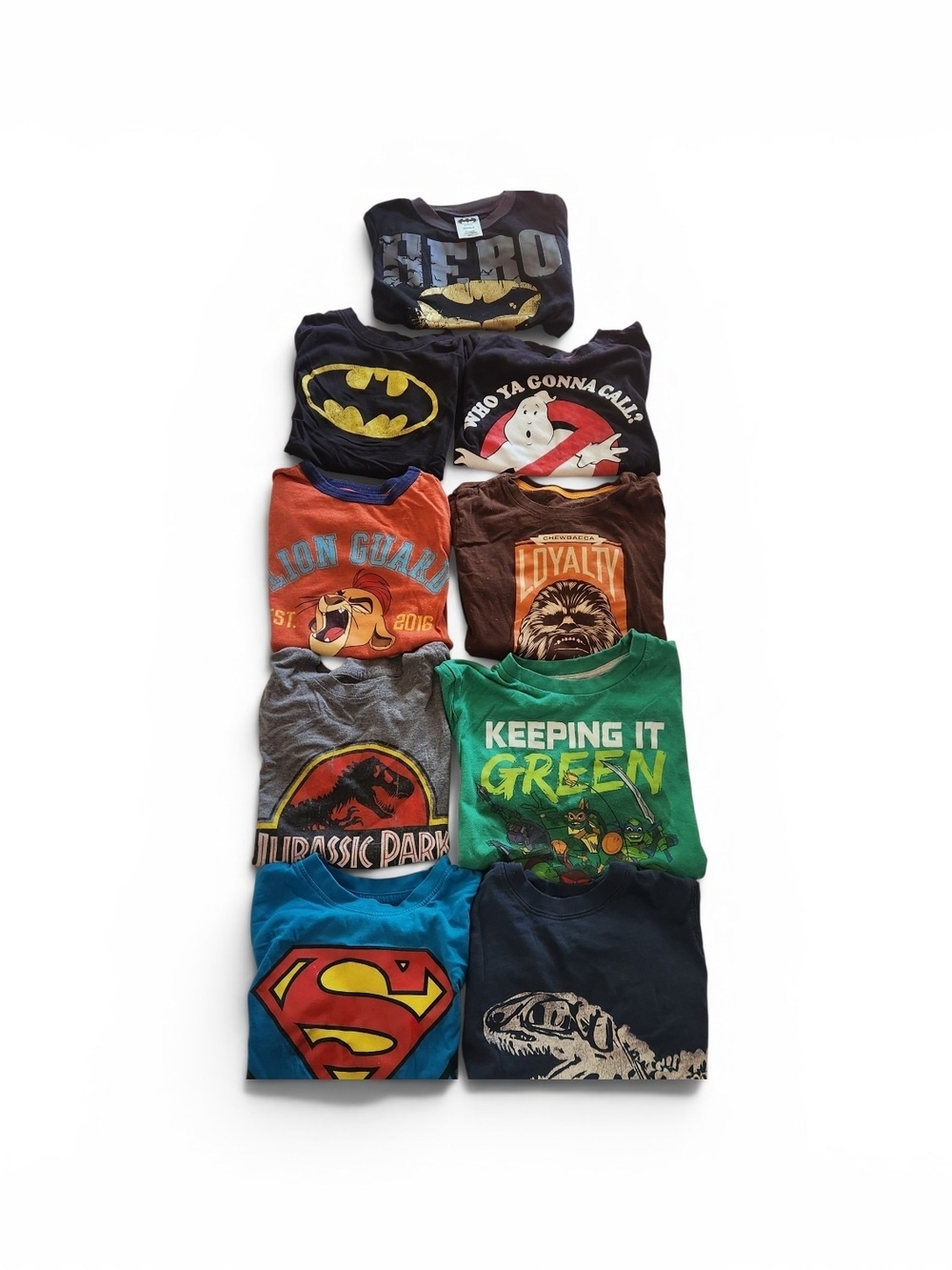 Mixed Kids Graphic Tee Bundle - Superhero & Movie Characters - Multi-Vintage